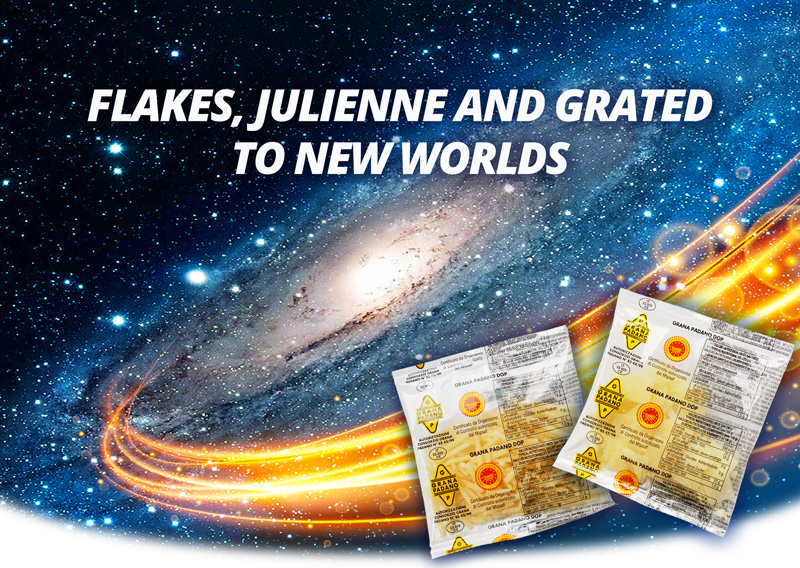 FLAKES, JULIENNE AND GRATED TO NEW WORLDS